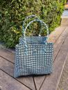 Braided Shopping Bag Jumbo - black green